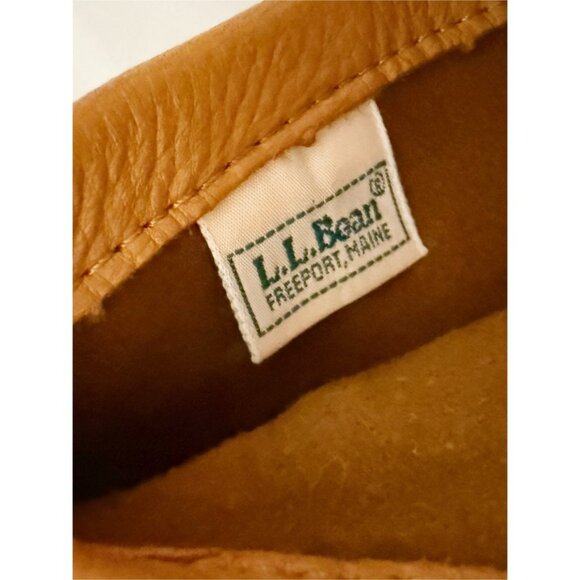 Vtg L.L. Bean Sta-Soft Deerskin Leather Gloves Small Tan Strap Buckle USA M/7 - Picture 4 of 7